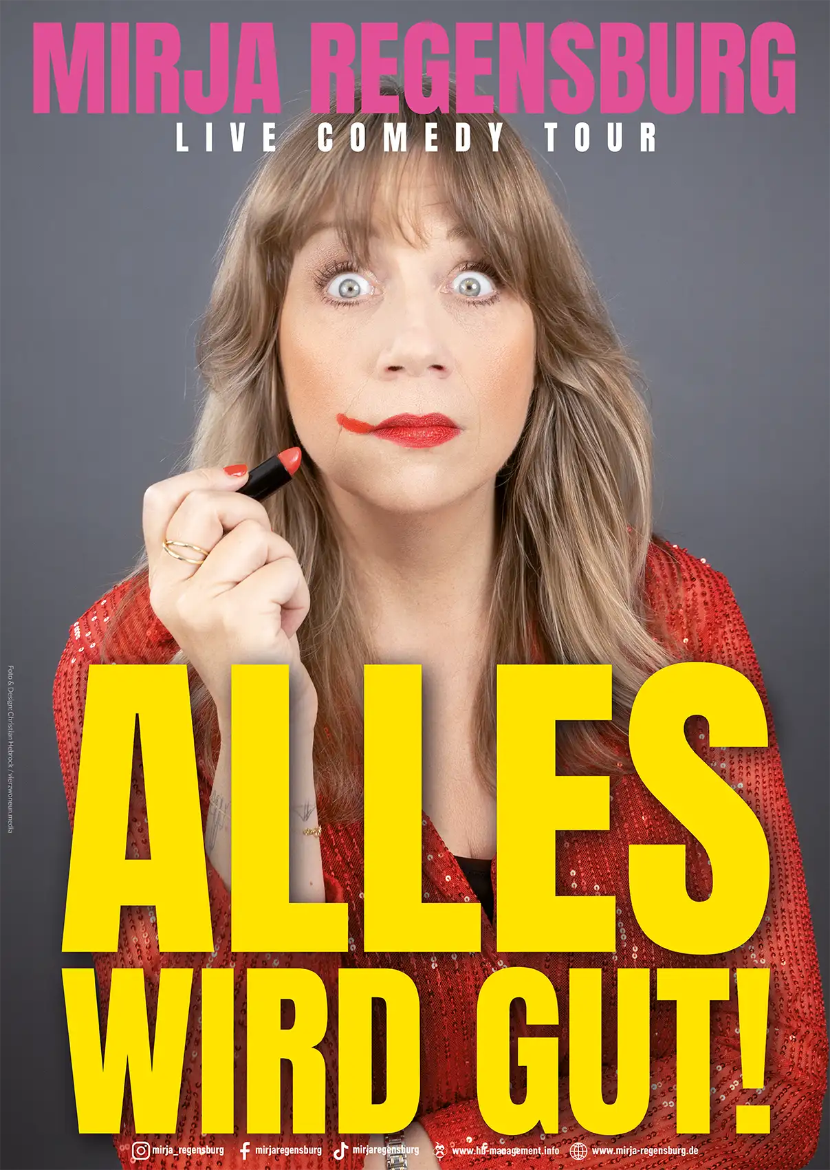 Plakatmotiv für Mirja Regensburgs Show Alles wird gut